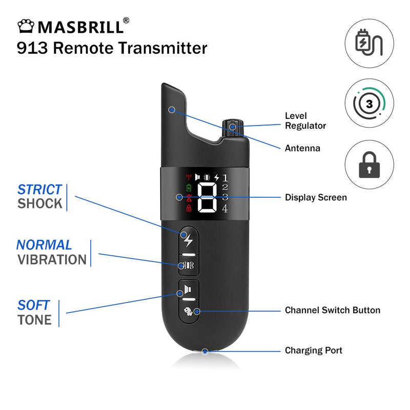 Dog Training Shock Collar for 2 Dogs, Waterproof Rechargeable Dog Shock Collar with Remote, 2000Ft 3 Modes Beep Vibrating Shock for Small Medium Large Dogs