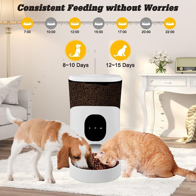 Automatic Cat Feeder - APP Control 2.4G Wifi Smart Pet Dry Food Dispenser