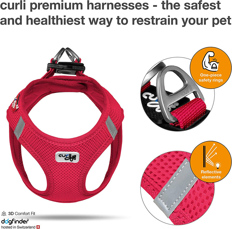 Vest Harness Air-Mesh Dog Harness Pet Vest No-Pull Step-In Harness with Padded Vest Red M
