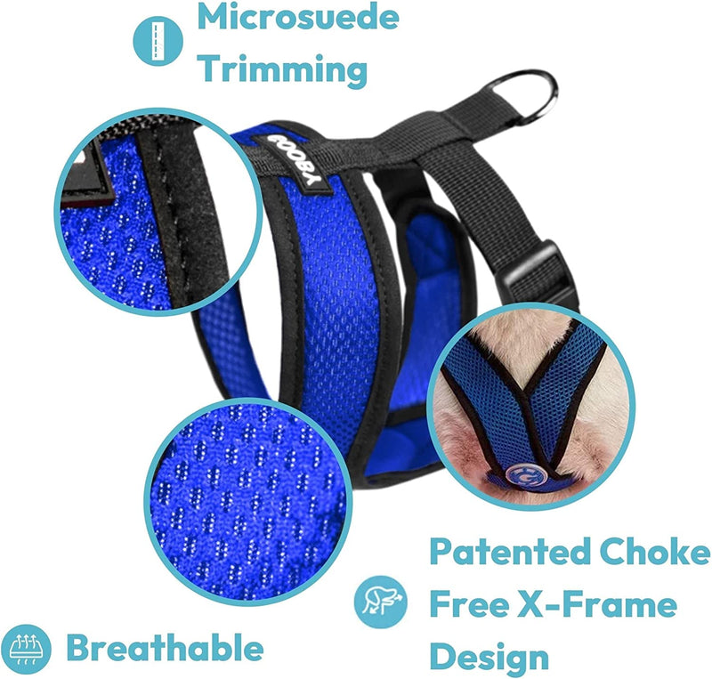 Gooby Comfort X Head in Harness - Black, Large - No Pull Small Dog Harness, Patented Choke-Free X Frame - Perfect on the Go Dog Harness for Medium Dogs No Pull or Small Dogs for Indoor and Outdoor Use