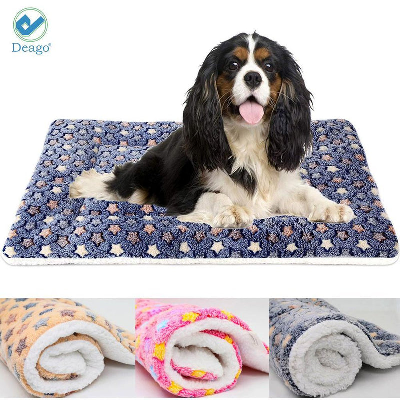 Ultra Soft Pet Dog/Cat Bed | Reversible Fleece Crate Bed Mat | Pet Bed Liner Blankets Covers for Large Small Medium Dog Cat