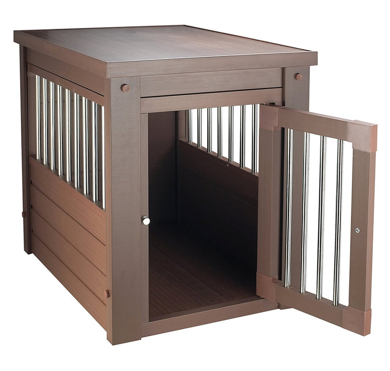 Pet Crate End Table Dog House Kennel Cage Bed Night Stand Stylish Furniture Cave