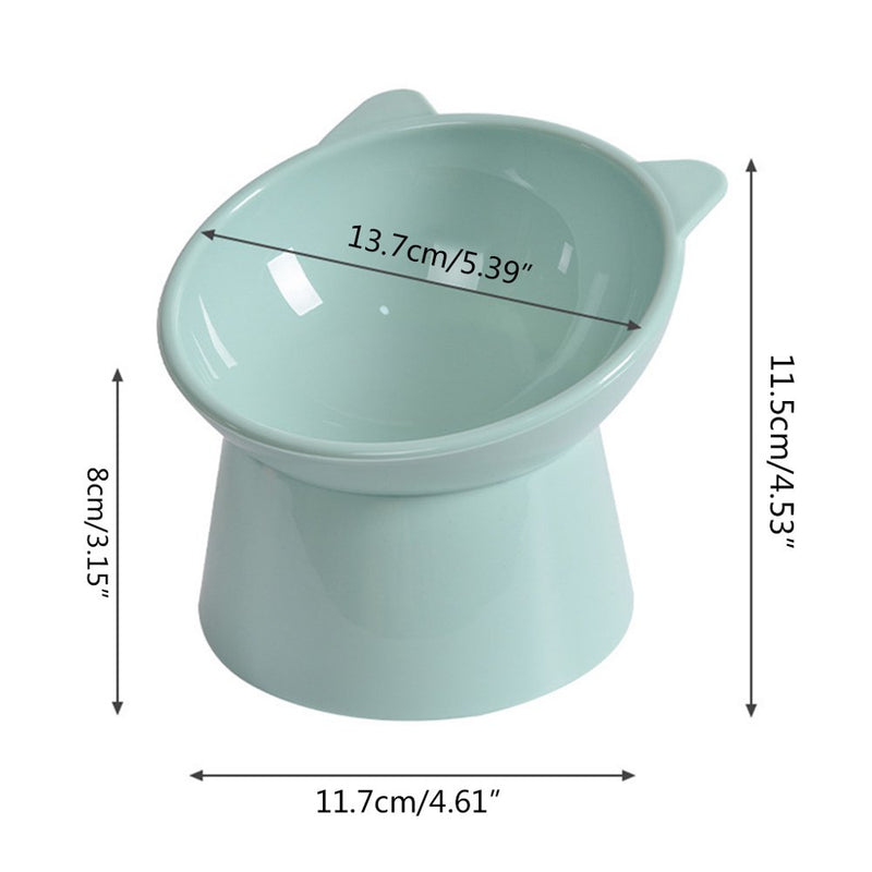 Cat Elevated Bowls 45° Tilted Raised Dish Pet Feeding Bowl with Stand for Cats and Puppy Safe PP Material Easy to Clean