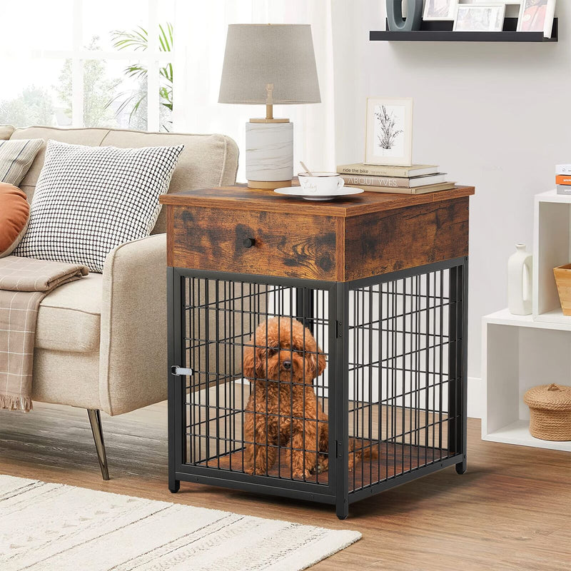 Furniture Dog Crates Style Wood Dog Kennel End Table Dog House Indoor Use