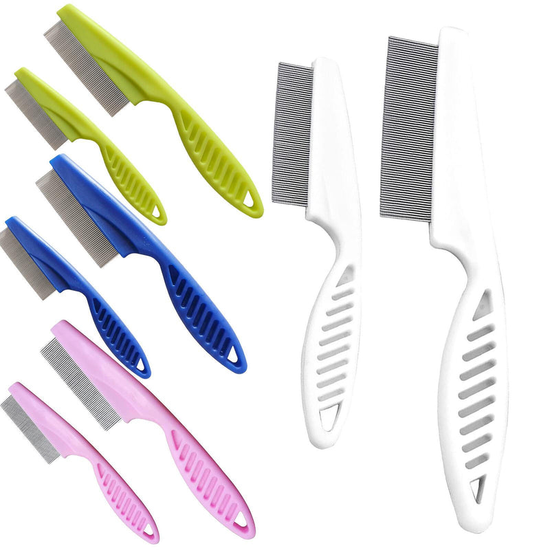 2Pcs/Set Pet Flea Combs Flea Tick Lice Fine Tooth Grooming Comb for Cat Dog