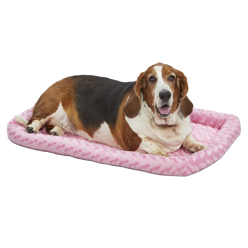 Midwest Quiettime Pet Bed & Dog Crate Mat, Pink, 24"