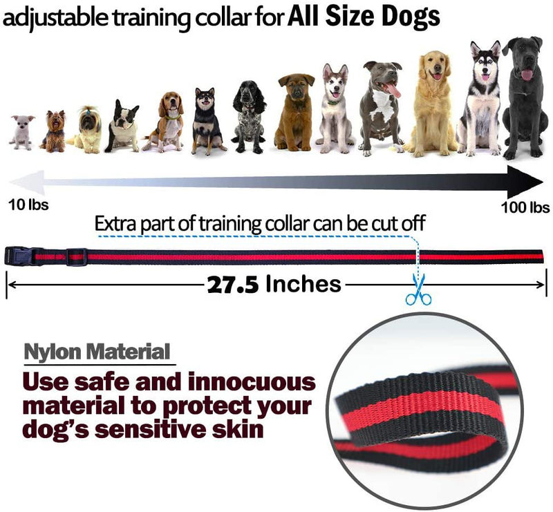 Rechargeable Dog Training Collar for Small, Medium and Large Dogs with Remote, Waterproof, 3 Training Modes