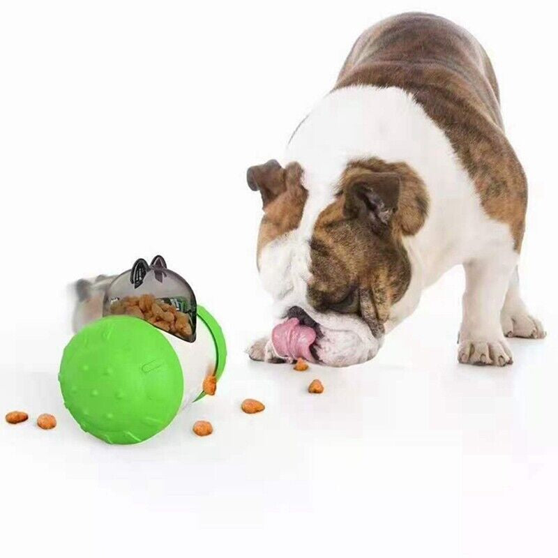 Automatic Pet Feeder Dog Cat Food Dispenser Tumbler Bowl Interactive Ball Toy