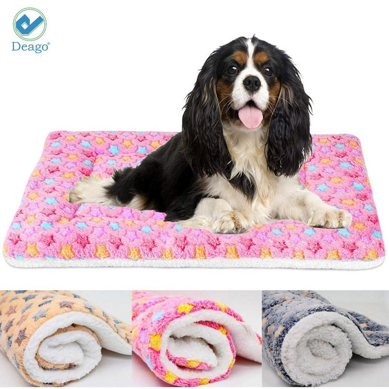 Ultra Soft Pet Dog/Cat Bed | Reversible Fleece Crate Bed Mat | Pet Bed Liner Blankets Covers for Large Small Medium Dog Cat