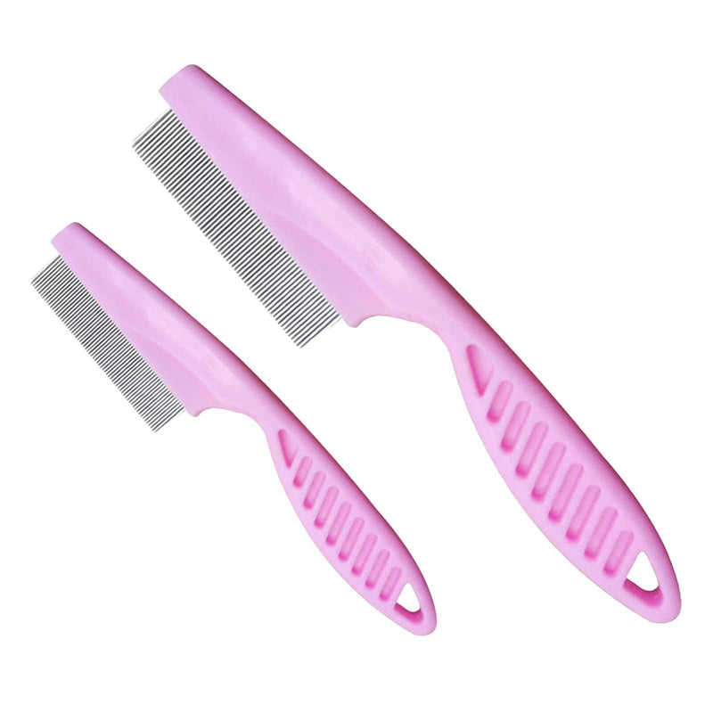 2Pcs/Set Pet Flea Combs Flea Tick Lice Fine Tooth Grooming Comb for Cat Dog