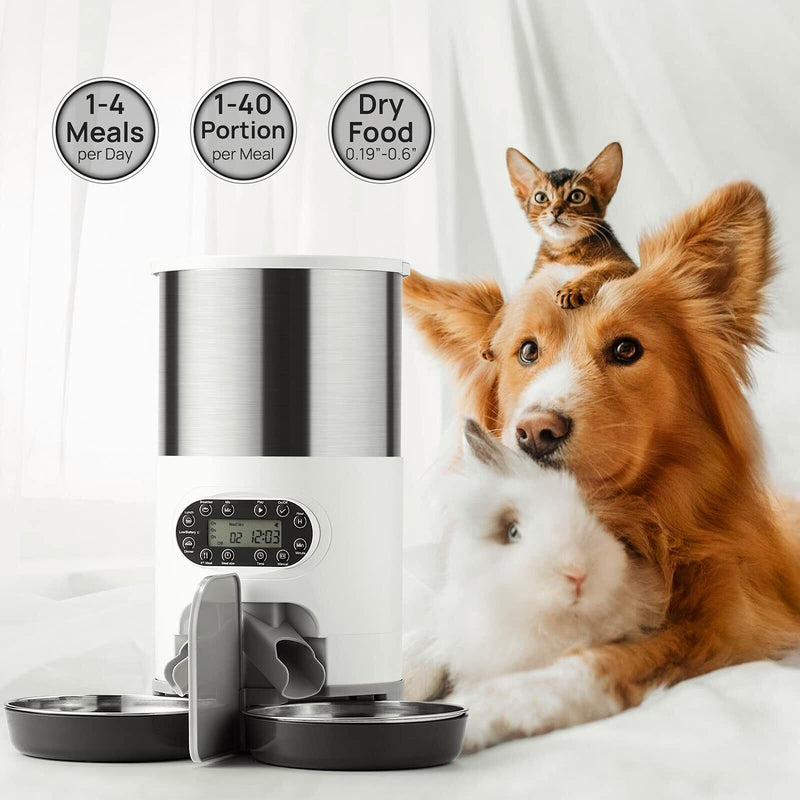 Automatic Feeder Pets Wifi Timed Cats Dogs Stainless Steel Large Capacity