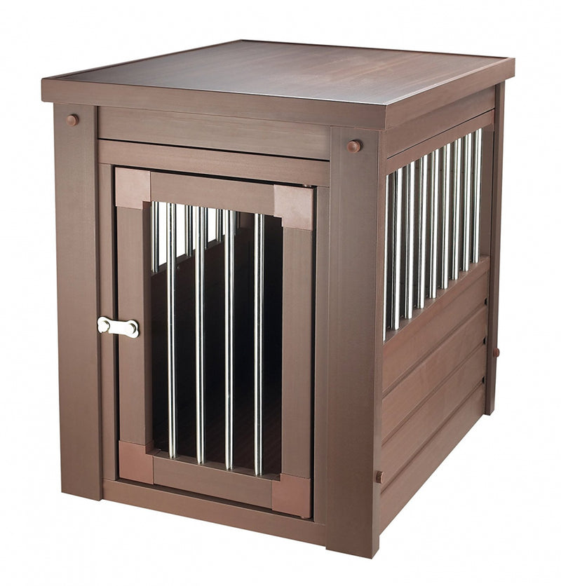 Pet Crate End Table Dog House Kennel Cage Bed Night Stand Stylish Furniture Cave