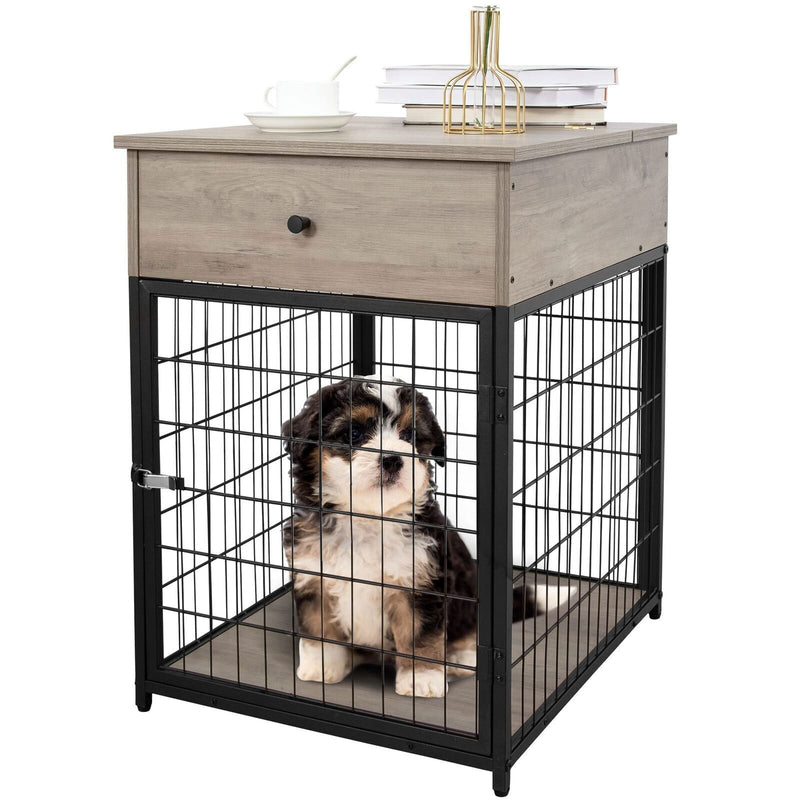 Furniture Dog Crates Style Wood Dog Kennel End Table Dog House Indoor Use