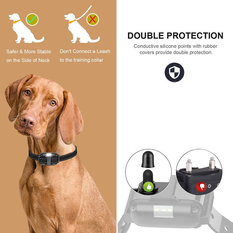 Dog Training Electric Collar 2600Ft Remote 4 Modes Light Beep Vibration Shock Waterproof