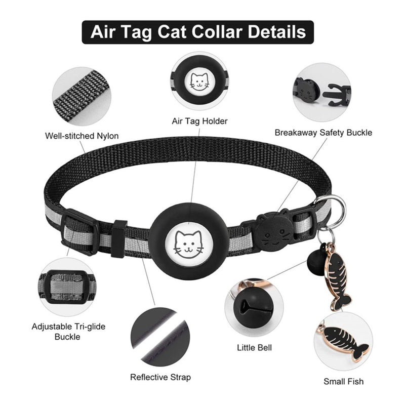 ✪ Cats Collar Waterproof Gps-Tracker Holder Collar Lightweight Safety Pet Collars