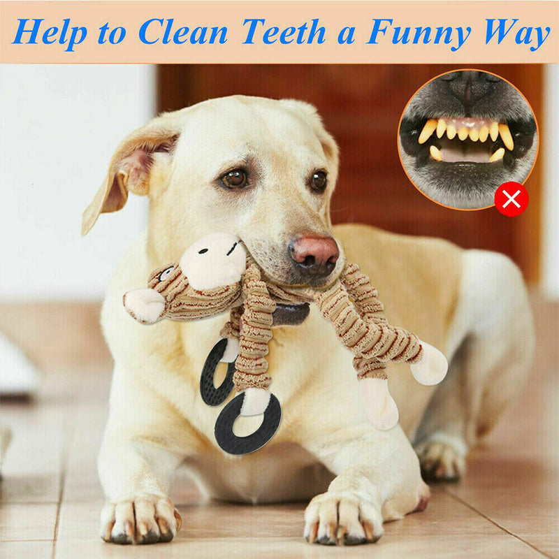 Cute Pet Dog Chew Toy Squeaker Squeaky Soft Plush Play Sound Puppy Teeth Toys LL