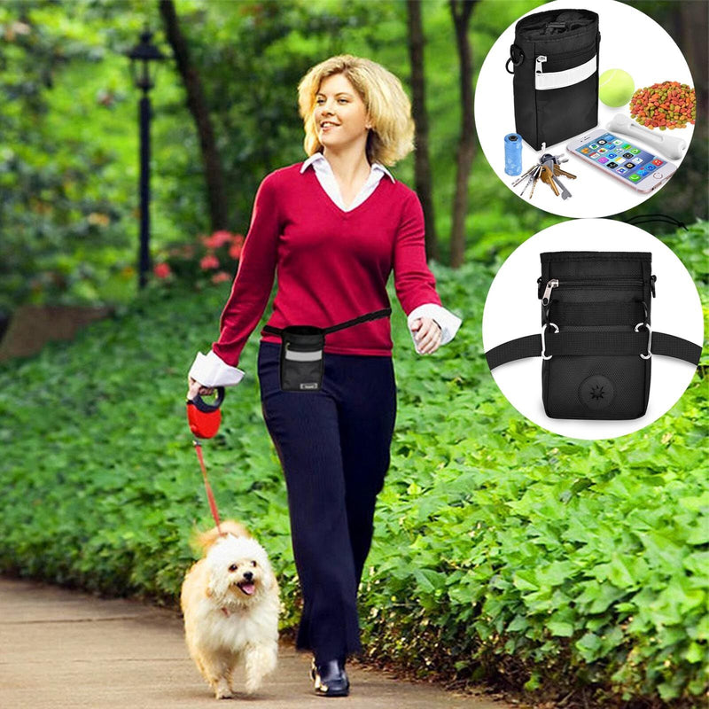 Dog Treat Bag Pet Training Pouch Bag Outdoor Pouch Food Bag Hands-Free Walking