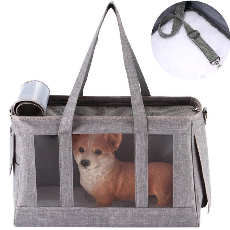 Travel Carrier Bag for Dogs or Cats,  Comfortable Pet Cage with Locking Safety Zippers,Airline Approved Fit for Cats, Puppy and Small Animals