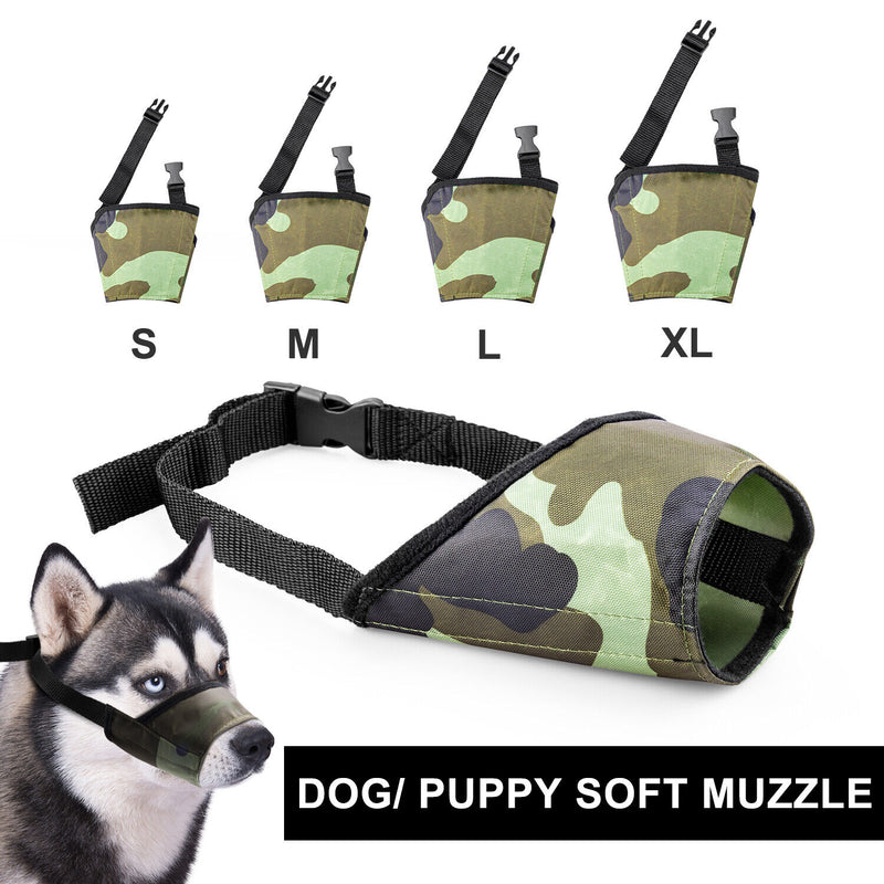 Dog Muzzle Mask anti Stop Bite Barking Chew Nylon Adjustable Pet Mouth S/M/L/XL