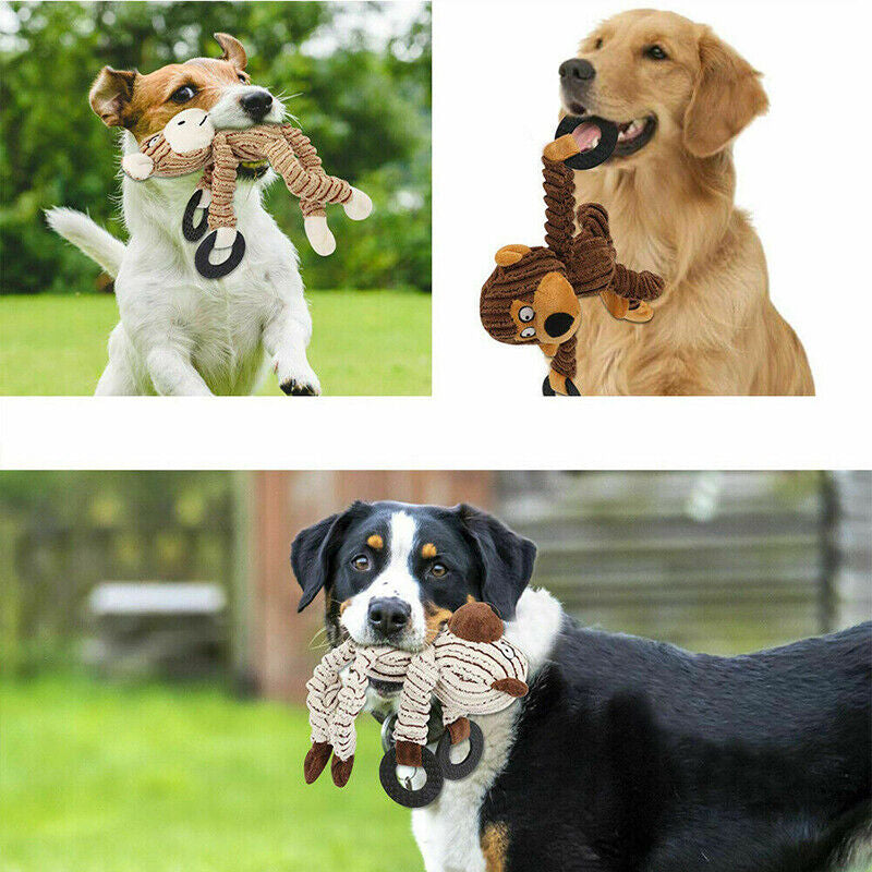 Cute Pet Dog Chew Toy Squeaker Squeaky Soft Plush Play Sound Puppy Teeth Toys LL