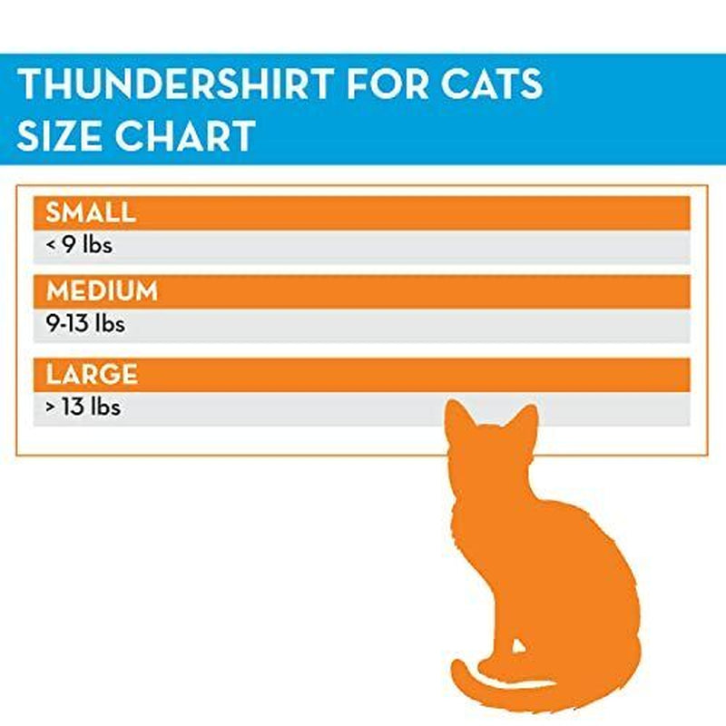 Thundershirt Classic Cat Anxiety Jacket Solid Gray Small