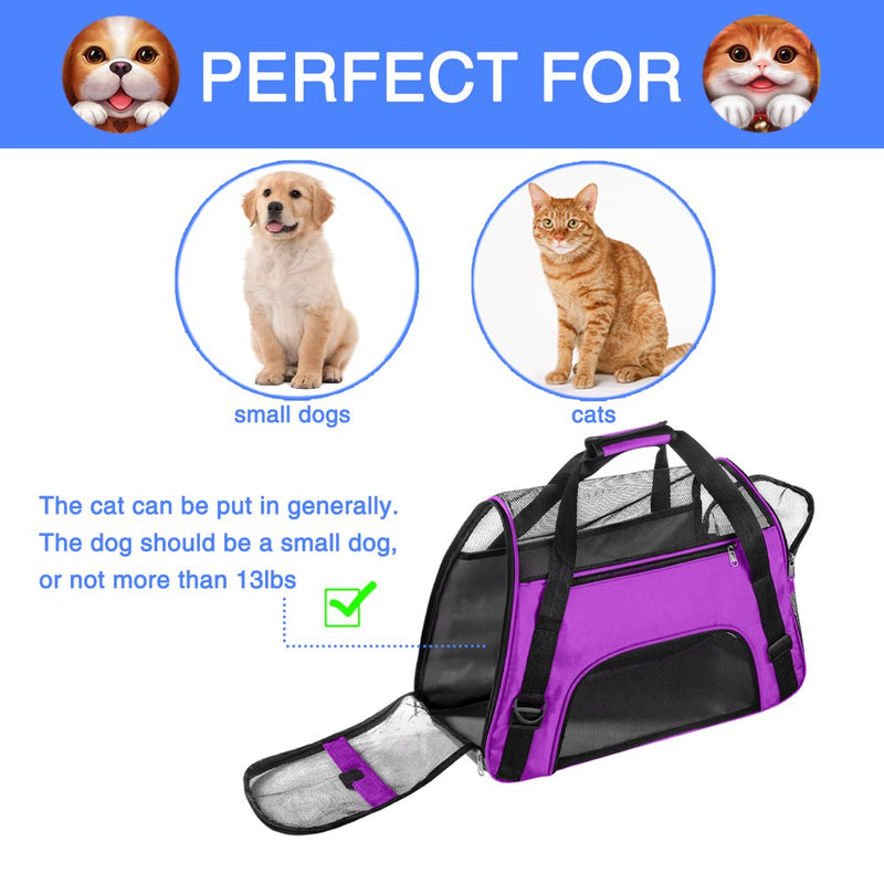 Perfrom Airline Approved Pet Carrier,Soft Sided Cat Carriers for Small Dog Cats and Small Animals