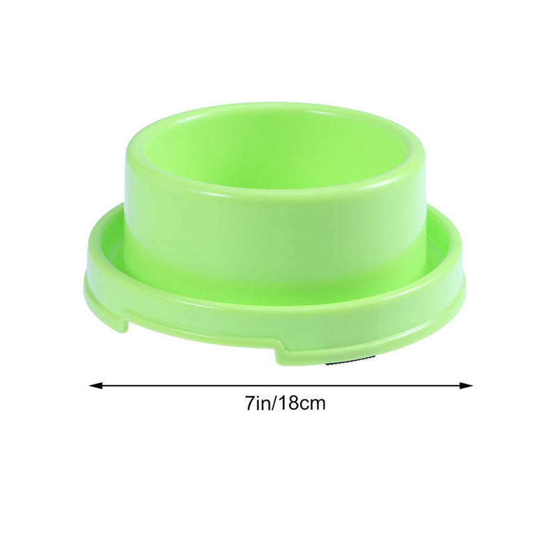 Circle Pet Food Bowls Anti-Ant Dog Feeding Dishs for Puppy and Cat (Green)