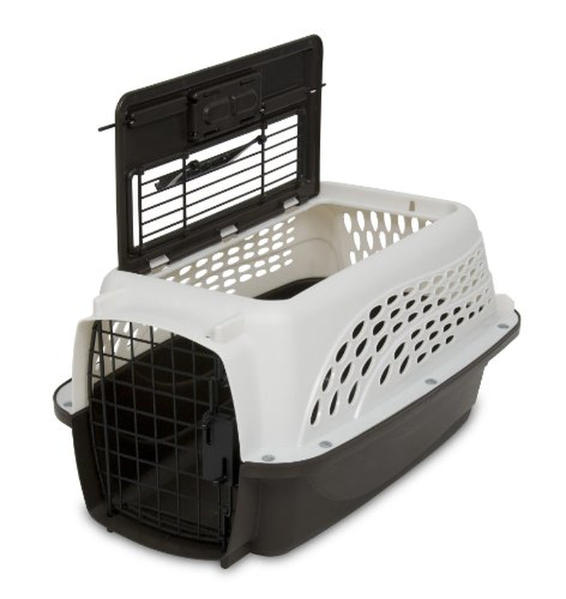 Petmate Double Door Top Load Pet Kennel, White, 19"L