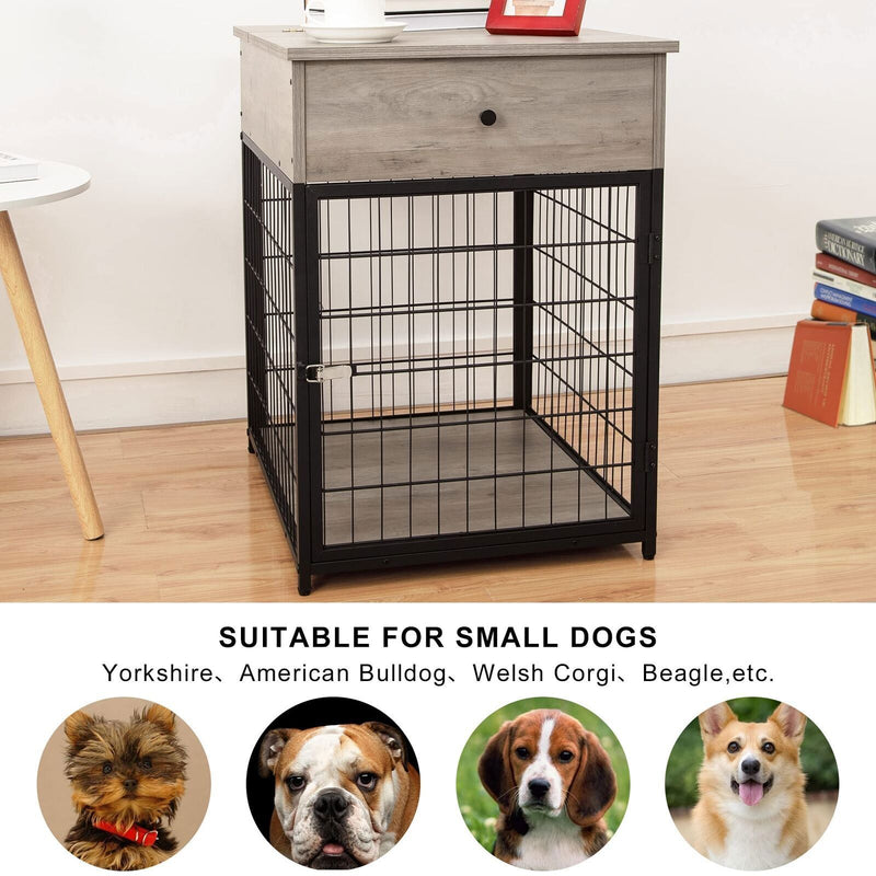 Furniture Dog Crates Style Wood Dog Kennel End Table Dog House Indoor Use