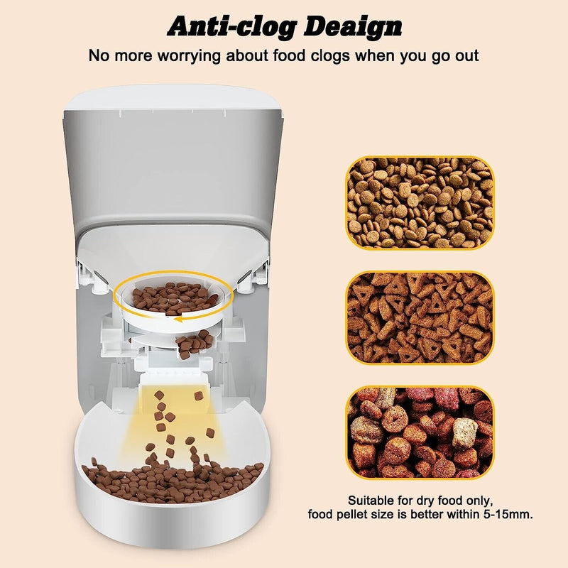 Automatic Cat Feeder - APP Control 2.4G Wifi Smart Pet Dry Food Dispenser