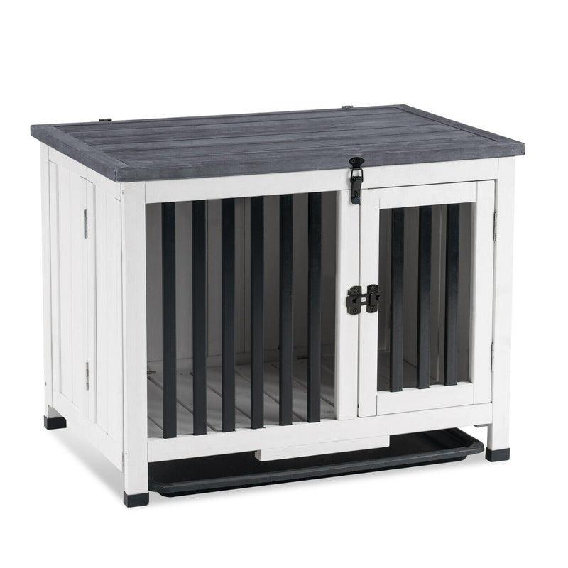 Lovupet Wooden Dog Crate Furniture, No Assembly Portable Small Pet Crate, 0651