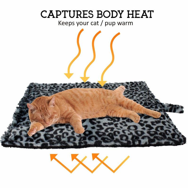 Thermal Cat Bed, Washable, Nap Mat, Grey, L