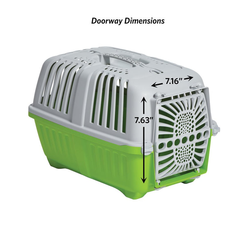 Spree 19" Travel Pet Carrier | Green with Plastic Door