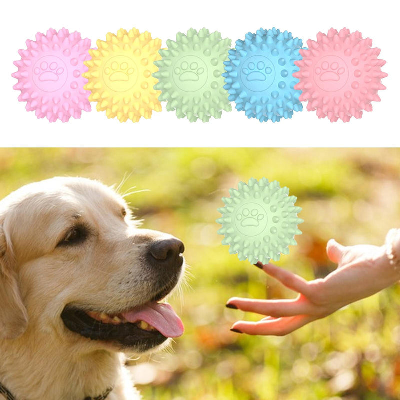 Pet Dog Toys Cat Puppy Sounding Toy Polka Squeaky Tooth Cleaning Ball TPR