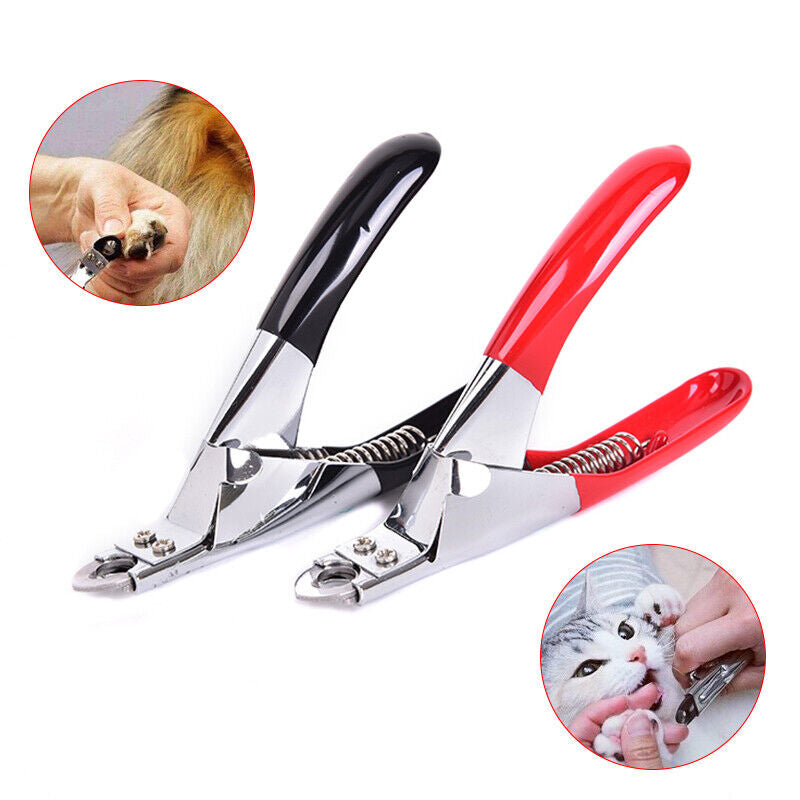 Stainless Steel Pet Dog Cat Birds Toe Claw Nail Clippers Trimmer Grooming Y@-@