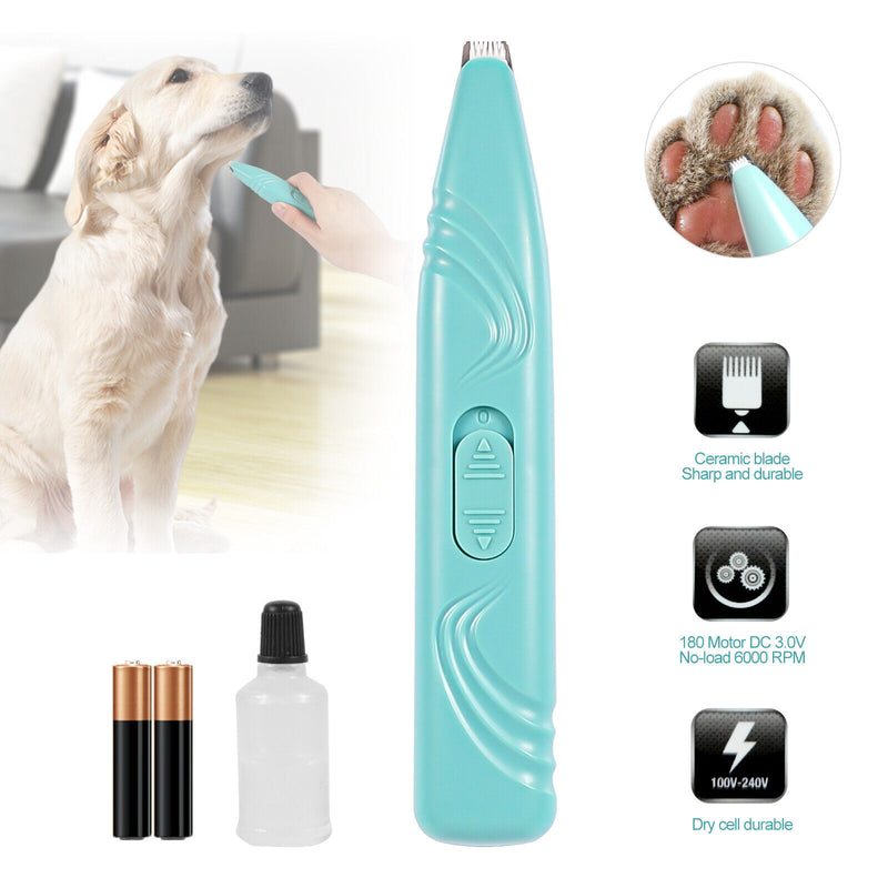 Dog Paw Fur Trimmer Low Noise Cordless Electric Pet Hair Clippers for Cats Dogs