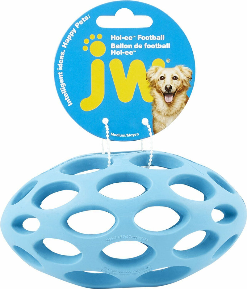 JW Pet Assorted Hol-Ee Football Dog Toy (1 Each)
