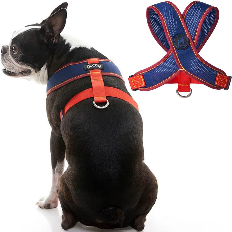 Gooby Comfort X Head in Harness - Black, Large - No Pull Small Dog Harness, Patented Choke-Free X Frame - Perfect on the Go Dog Harness for Medium Dogs No Pull or Small Dogs for Indoor and Outdoor Use