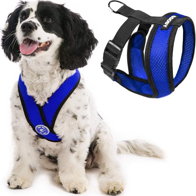 Gooby Comfort X Head in Harness - Black, Large - No Pull Small Dog Harness, Patented Choke-Free X Frame - Perfect on the Go Dog Harness for Medium Dogs No Pull or Small Dogs for Indoor and Outdoor Use