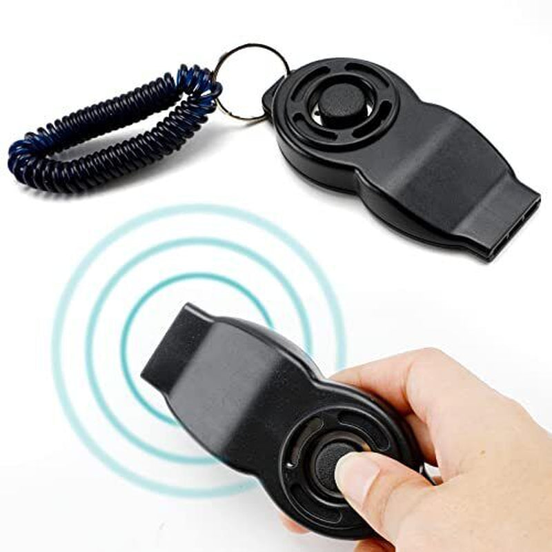 2PCS Dog Training Clicker and Whistle with Wrist Strap 2 in 1 Pet Fee...