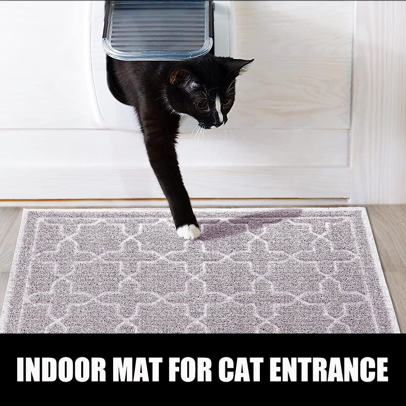 Cat Litter Mat, 24"X20" Litter Box Mat with Litter Lock Mesh, Soft Durable Cat Litter Mat Litter Trapping Mat, Easy to Clean, Non-Slip, Water Resistant, Litter Free Floors, Light Coffe