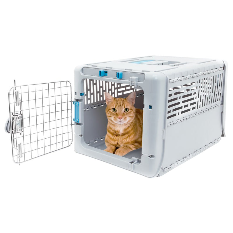 Sportpet Small 19" Collapsible Plastic Pet Kennel, Pet Carrier, Dog, Cat, Small Animal