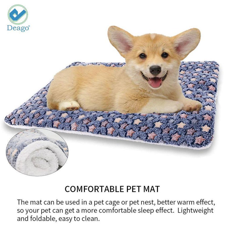 Ultra Soft Pet Dog/Cat Bed | Reversible Fleece Crate Bed Mat | Pet Bed Liner Blankets Covers for Large Small Medium Dog Cat