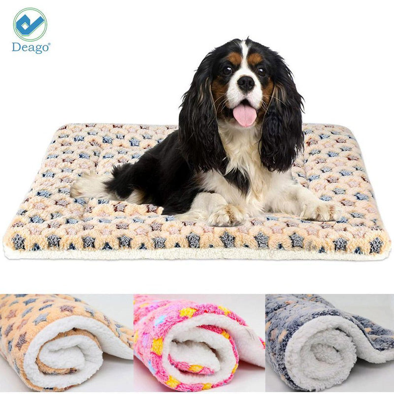 Ultra Soft Pet Dog/Cat Bed | Reversible Fleece Crate Bed Mat | Pet Bed Liner Blankets Covers for Large Small Medium Dog Cat